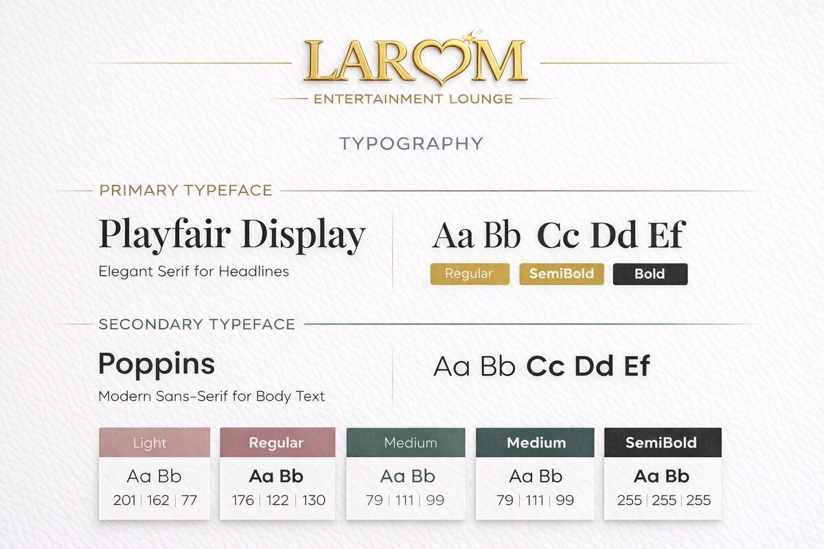 LAR♡M typography system